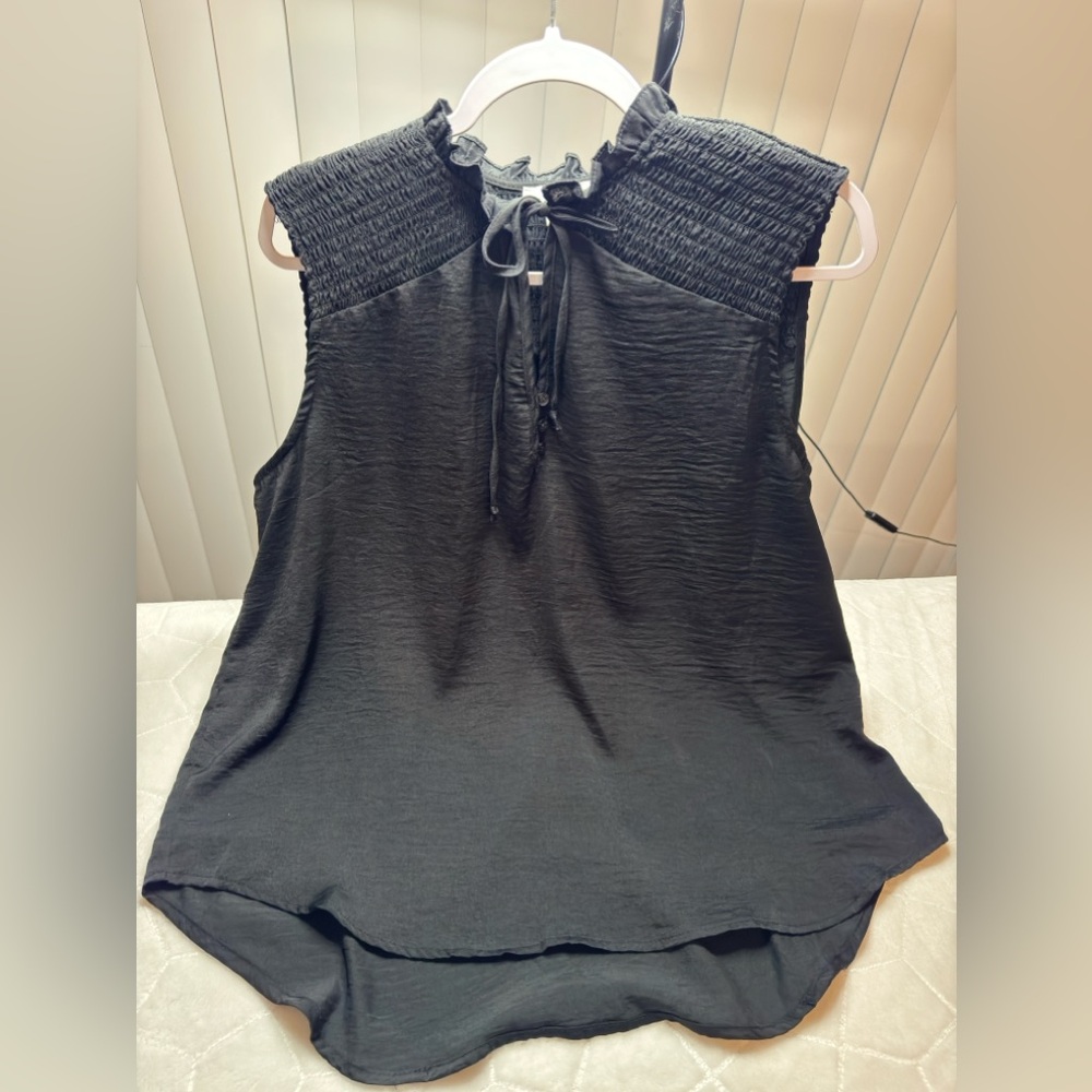Black Sleeveless Blouse